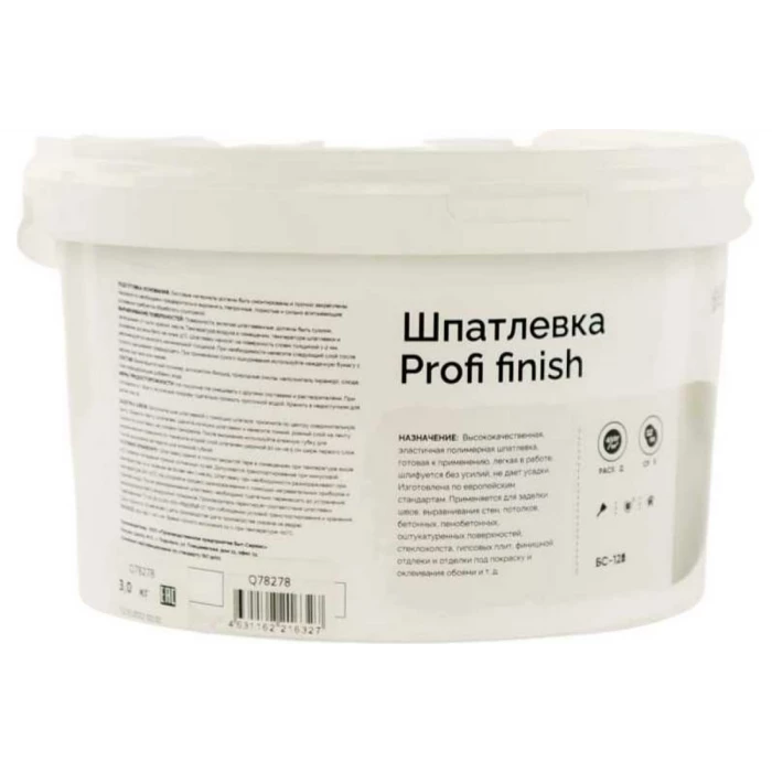 Шпатлевка полимерная финишная Доминар БС 128 3 кг Q78278