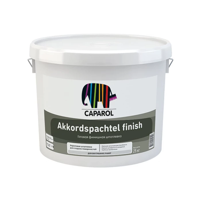 Шпатлевка финишная дисперсионная белая 25 кг для внутренних работ CAPAROL 948103184