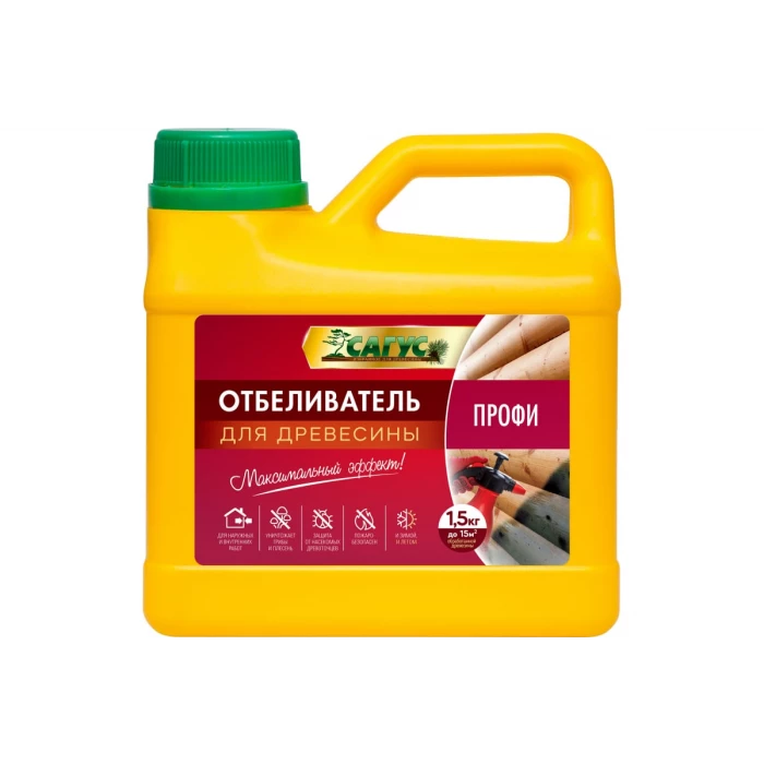 Отбеливатель древесины Сагус Профи 1,5 кг П 0258