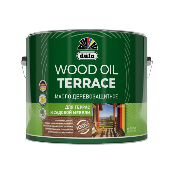 Деревозащитное масло Dufa ООО Мефферт Продакшн Wood OIL Terraсe орех, 9 л МП00-011523