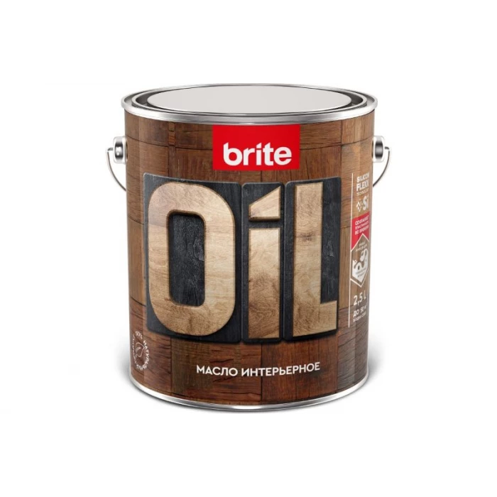 Интерьерное масло BRITE FLEXX бесцветное, банка 2,5 л 212484