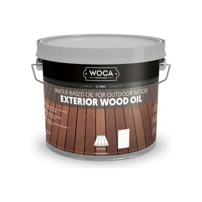 Масло Woca Exterior Wood Oil для наружных работ, водная основа, каменный серый (Stone Grey), 2.5 л 618125 фото 2