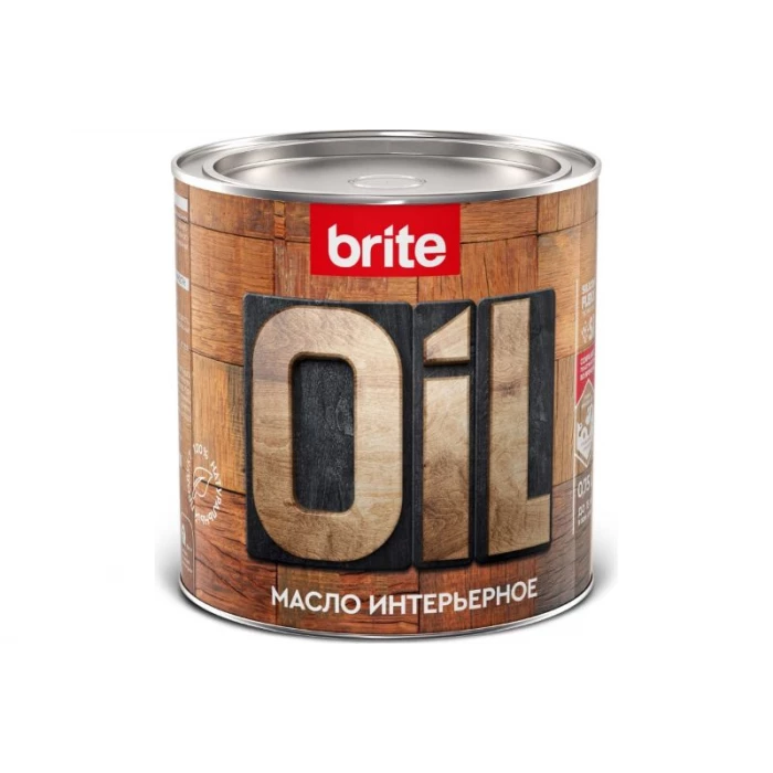 Интерьерное масло BRITE FLEXX бесцветное, банка 0,75 л 212483
