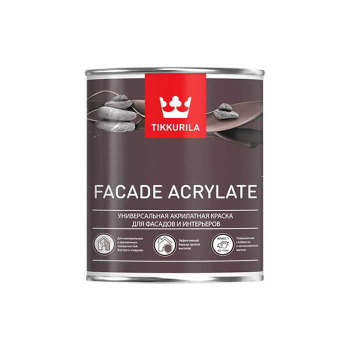 Краска для фасадов TIKKURILA facade acrylate база с 2,7 л 205609