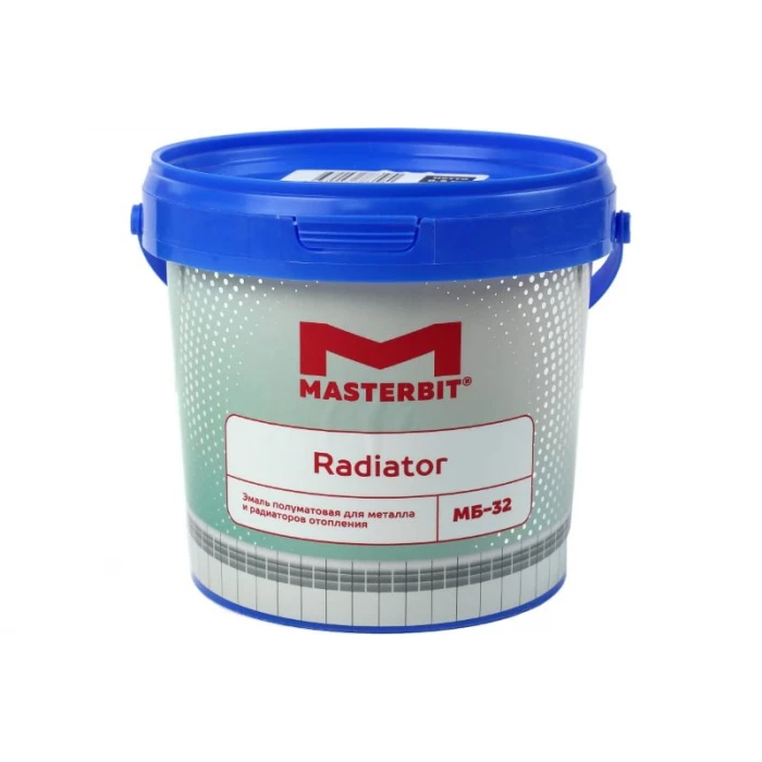 Акриловая эмаль МАСТЕРБИТ МБ-32 RADIATOR полуматовая, 0.9 кг ТД000001713