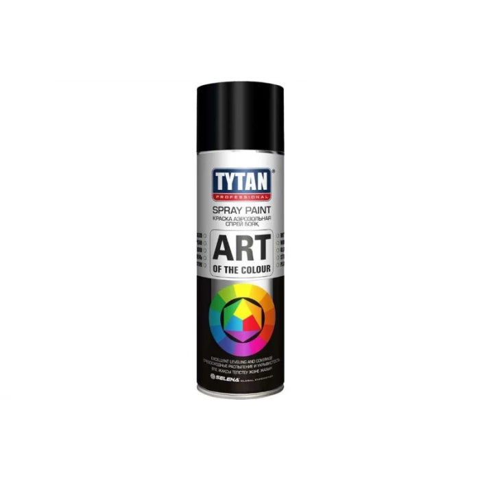 Аэрозольная краска TYTAN PROFESSIONAL ART OF THE COLOUR RAL9004, черная матовая 400мл 93885