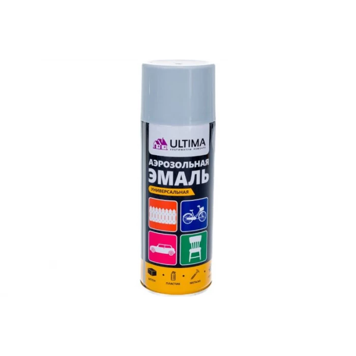 Аэрозольная краска ULTIMA RAL 7040 СЕРЫЙ ГРУНТ универсальная 520 мл ULT012