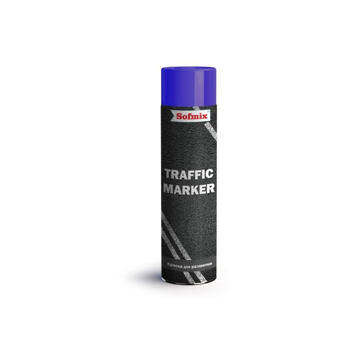 Аэрозольная краска для разметки SOFMIX TRAFFIC MARKER синяя, 1 л 510404