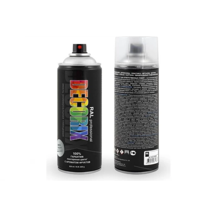 Аэрозольная эмаль Decorix RAL PROFESSIONAL (глянцевая; светло-серый RAL 7035; 520 мл) 0138-7035 DX