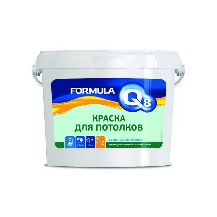 Водно-дисперсионная краска для потолков ПРЕСТИЖ FORMULA Q8 13 кг 204028