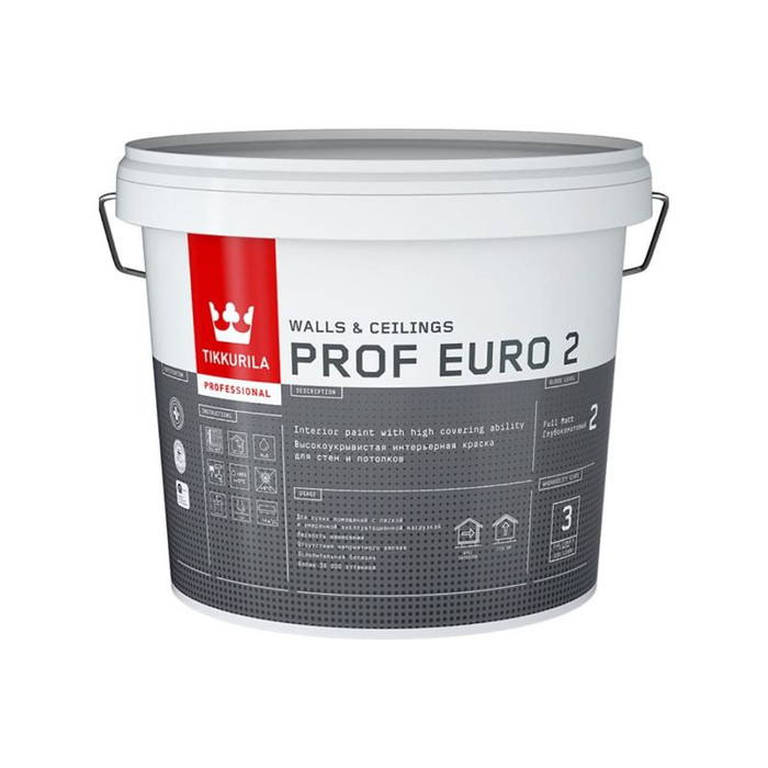 Краска TIKKURILA Prof Euro 2 грунтовочная, 2.7 л 51486