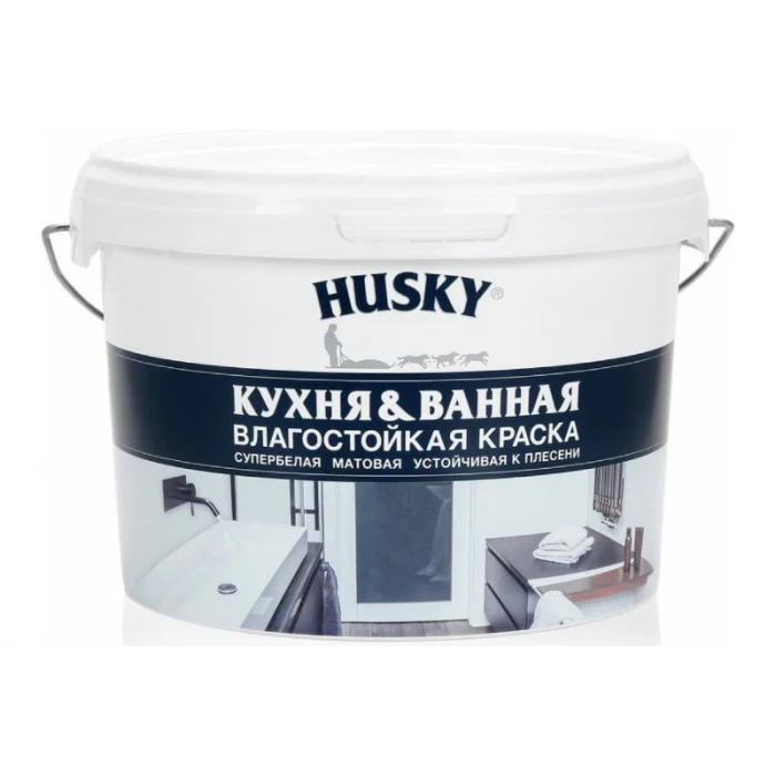 Краска для кухонь и ванных комнат HUSKY 2,5 л 26204