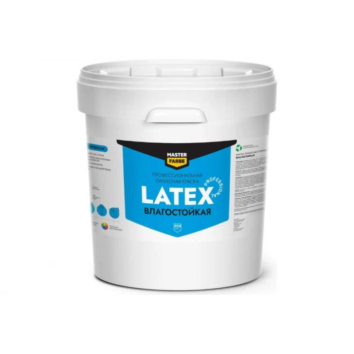 Краска для стен и потолков MASTER FARBE PROLATEX ВД, влагостойкая, 25 кг 4631166884720