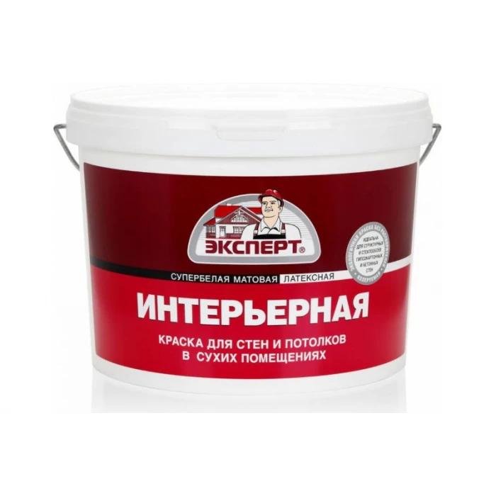 Краска интерьерная супербелая ЭКСПЕРТ 14 кг 16011