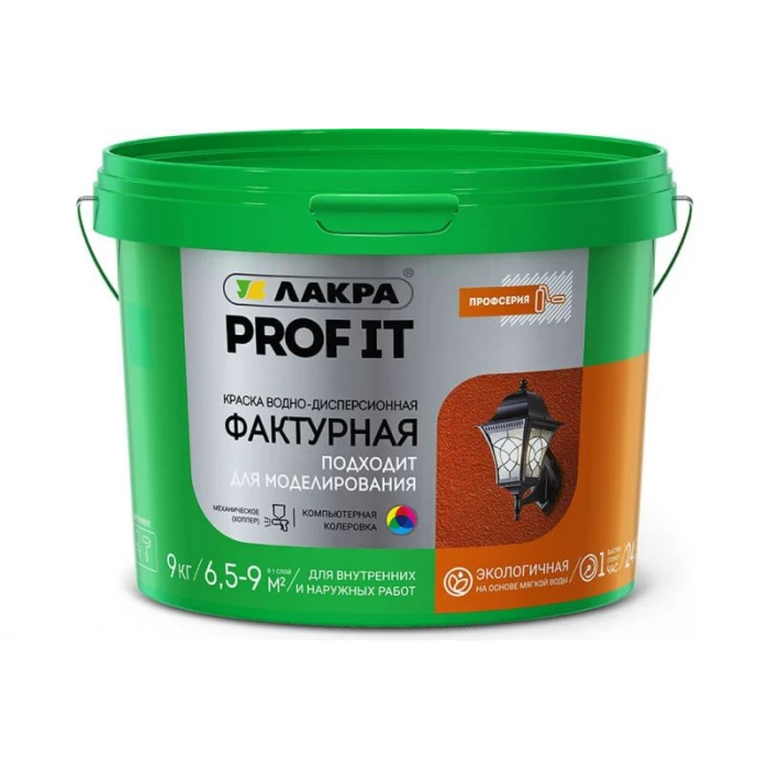 Фактурная краска Лакра PROF IT 9 кг Лк-00008175