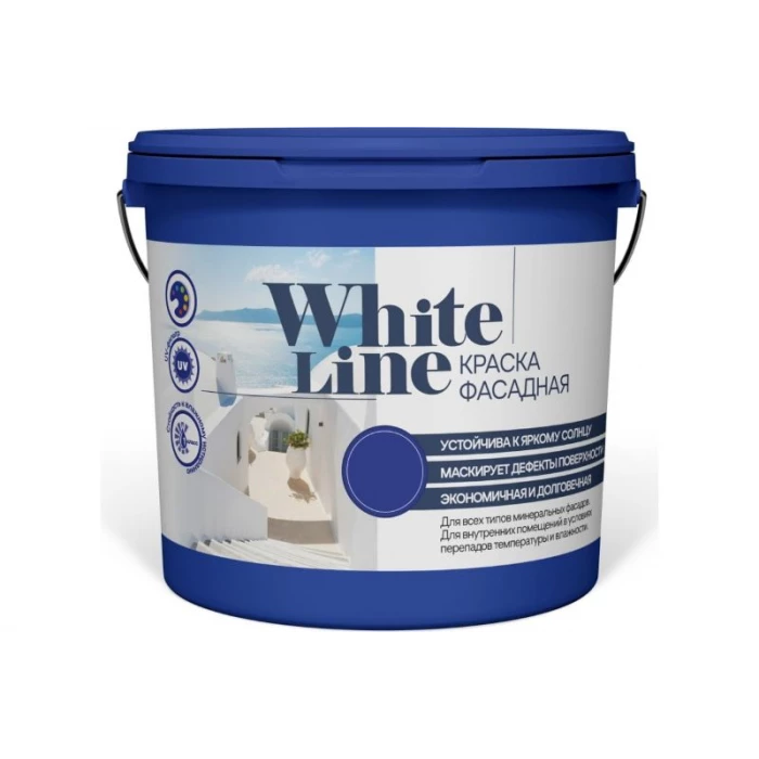 Фасадная краска White Line ral 7047, ведро 9 л/14,1 кг 4690417099306