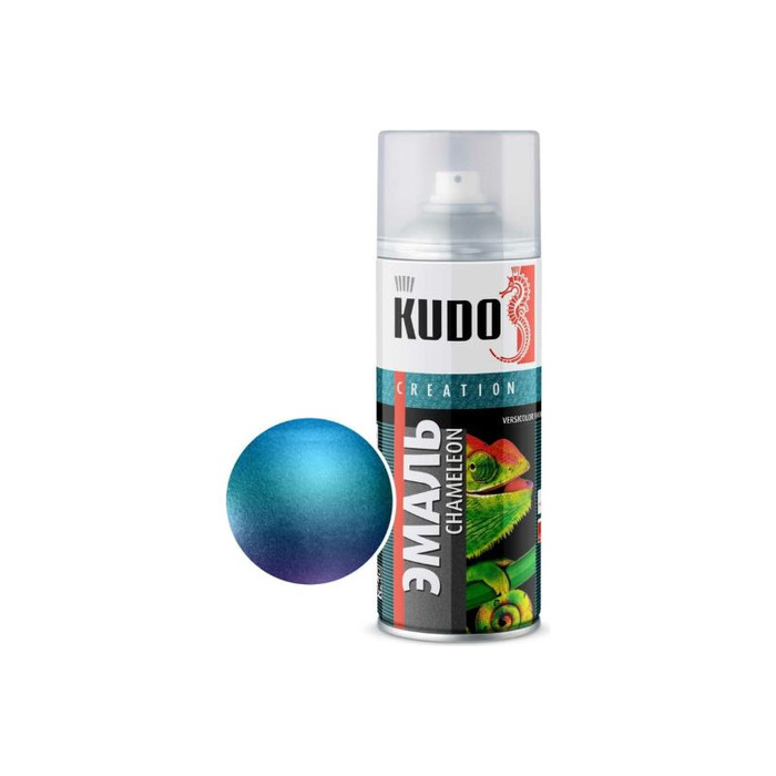 Эмаль декоративная KUDO CHAMELEON Изумрудный фламинго (синий-зелёный-фиолетовый) KU-C267-2