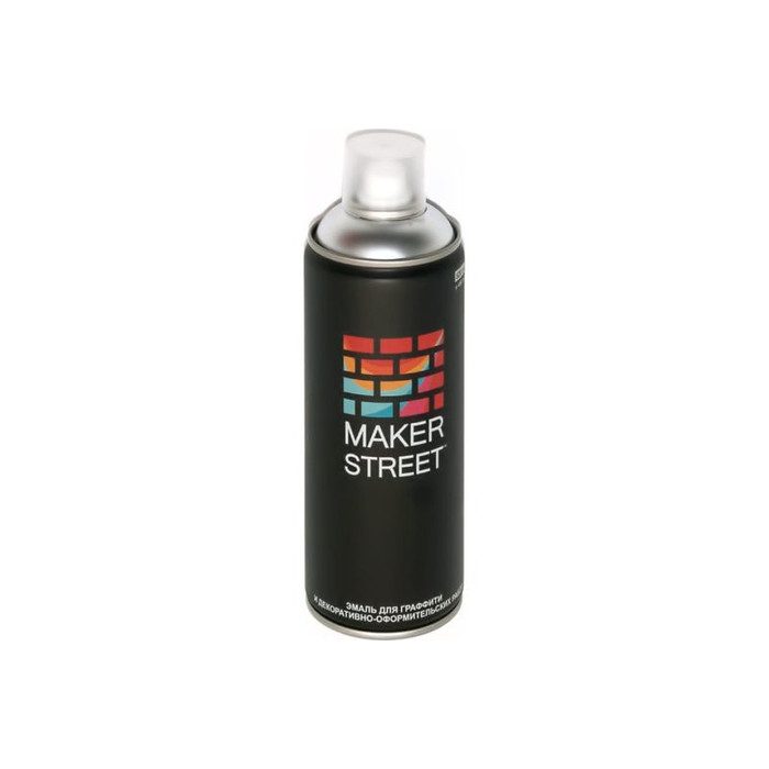 Краска (эмаль) для граффити и декоративно-оформительских работ MAKERSTREET MS400 400 мл, 003 Под серебро 361024