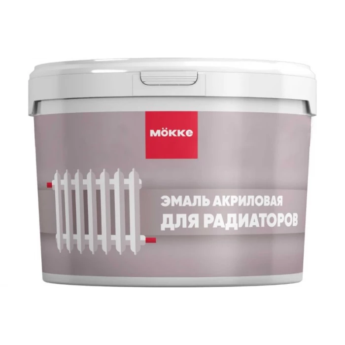 Эмаль для радиаторов ООО Гранд Пак MÖKKE акриловая, матовая, белый, 0.4 кг 7445