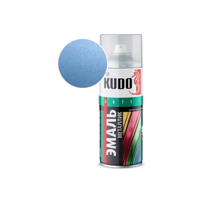 Эмаль металлик универсальная быстросохнущая KUDO SILVER GRAIN FINISH ультрамарин KU-1053