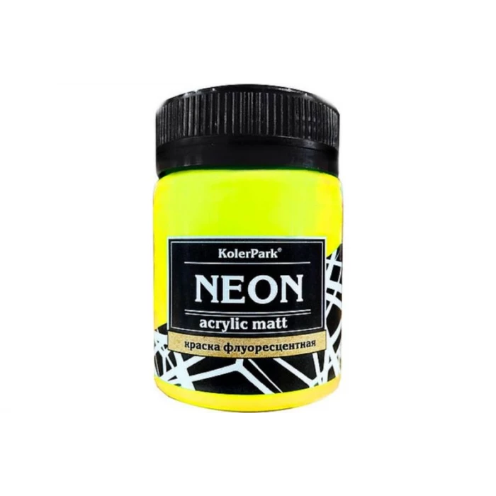 Акриловая флуоресцентная краска Palizh NEON KolerPark желтая 150 мл 11605957