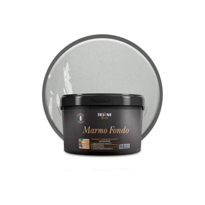 Акриловая грунтовка Ticiana DeLuxe Marmo с мраморной крошкой, 2.2 л 4300004501