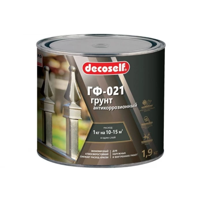 Грунт Пуфас ГФ-021 красно-коричневая Decoself 1,9кг тов-200077