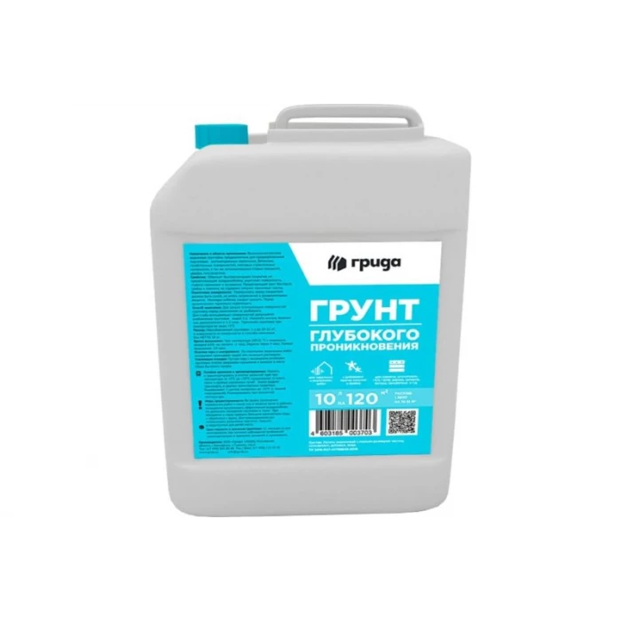 Грунт глубокого проникновения ГРИДА 10 кг, канистра НФ-00000390