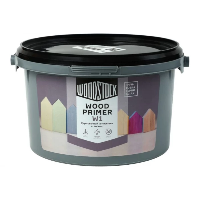 Грунтовочный антисептик с воском Woodstock W-1 ВД-АК БЕСЦВЕТНЫЙ 0,9 кг ТД000004051