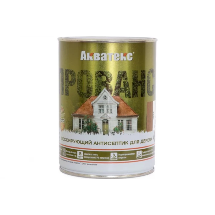 Антисептик для дерева АКВАТЕКС ПРОВАНС лессирующий, полуматовый, белый, 0.75 л 205706