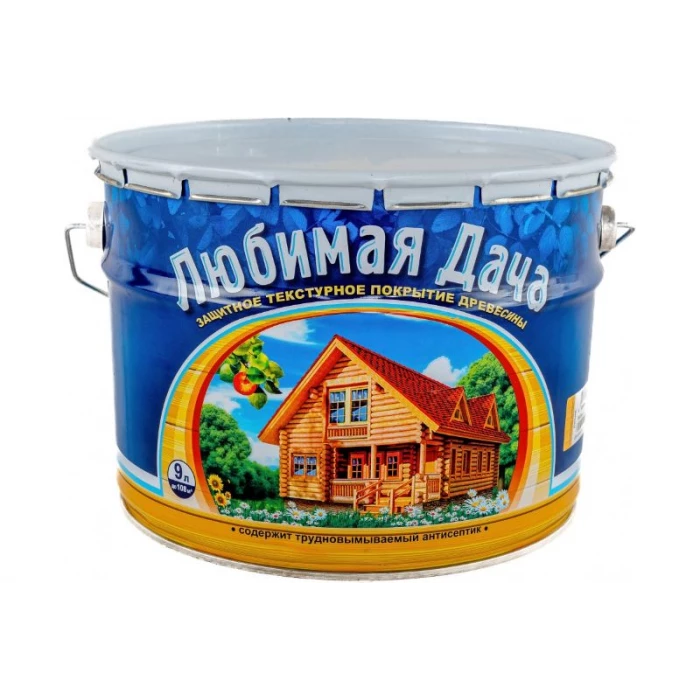 Защитно-декоративное покрытие Любимая Дача сосна, для древесины, полуматовое, 9 л 45321