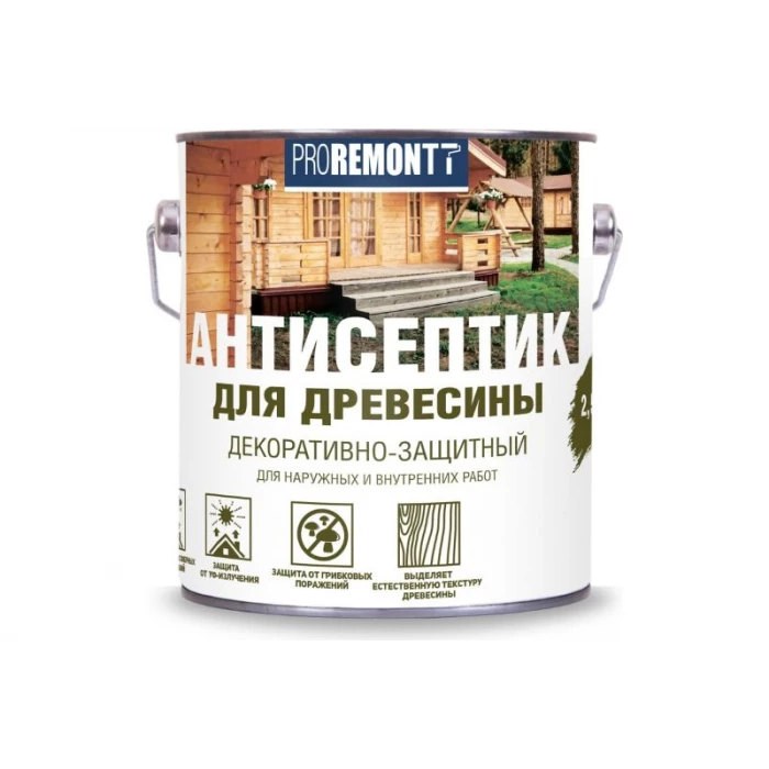 Антисептик Proremontt деревозащитное средство тик 2,5 л Лк-00004640