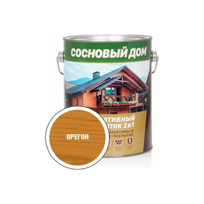 Декоративно-защитный состав для древесины ЗАО Декарт Сосновый дом орегон, 2.7 л 29527