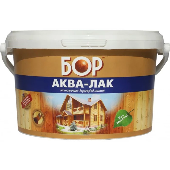 Защитная пропитка для древесины Бор AQUA палисандр, ведро 0,9 кг 4690417080137
