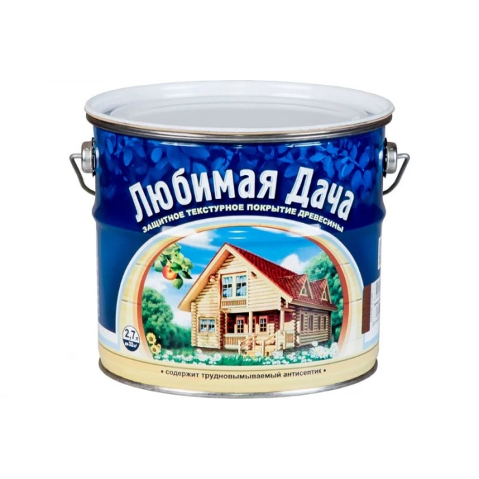 Защитно-декоративное покрытие для дерева Любимая Дача полуматовое, 2.7 л, бесцветный 237255