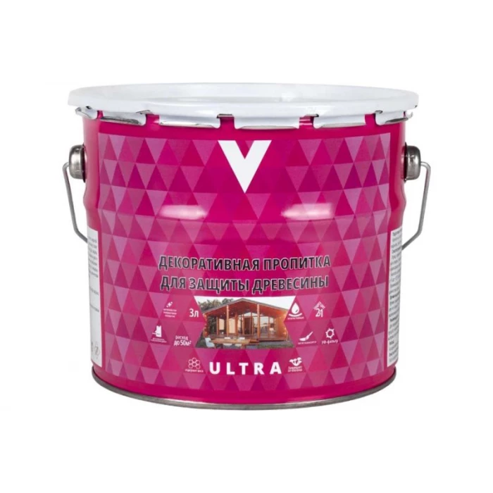 Декоративная пропитка V Ultra сосна, 3 л 255436