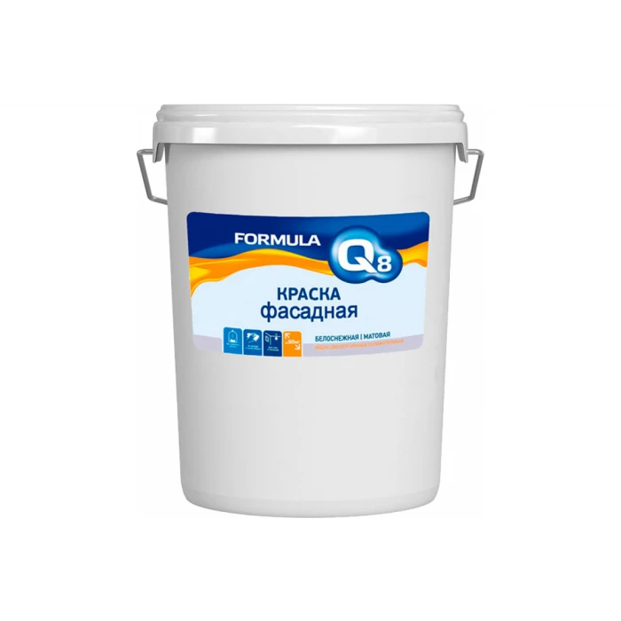 Краска formula q8 фасадная. Краска ВД фасадная Formula q8 25 кг. Краска фасадная водно-дисперсионная акриловая Formula q8 белоснежная 13 кг. Полиакриловая фасадная Formula q8 Престиж.